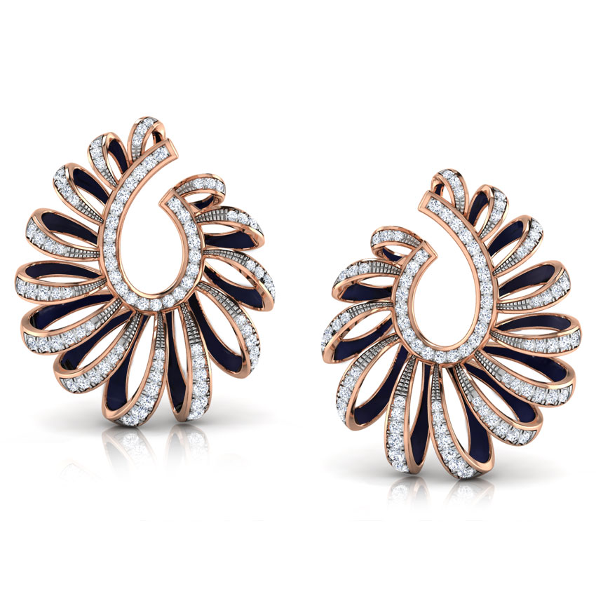 Ribbon Peel Diamond Hoop Earrings Ribbon Peel Diamond Hoop Earrings