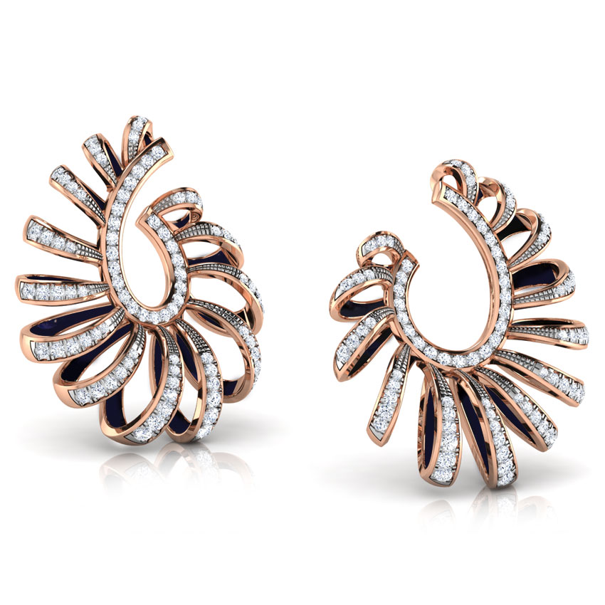 Ribbon Peel Diamond Hoop Earrings Ribbon Peel Diamond Hoop Earrings