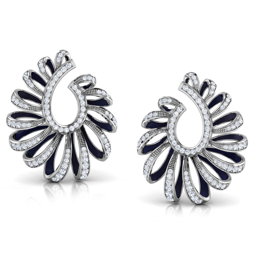 Ribbon Peel Diamond Hoop Earrings Ribbon Peel Diamond Hoop Earrings