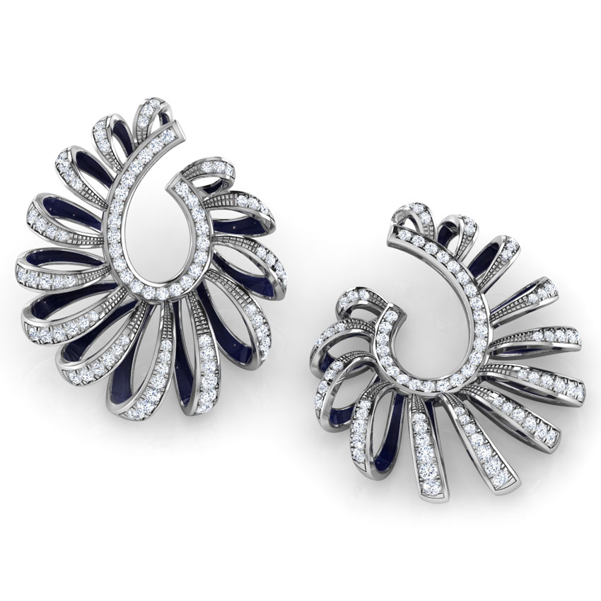 Ribbon Peel Diamond Hoop Earrings Ribbon Peel Diamond Hoop Earrings