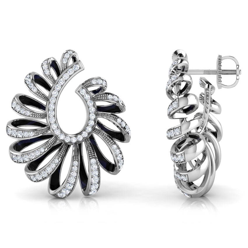 Ribbon Peel Diamond Hoop Earrings Ribbon Peel Diamond Hoop Earrings