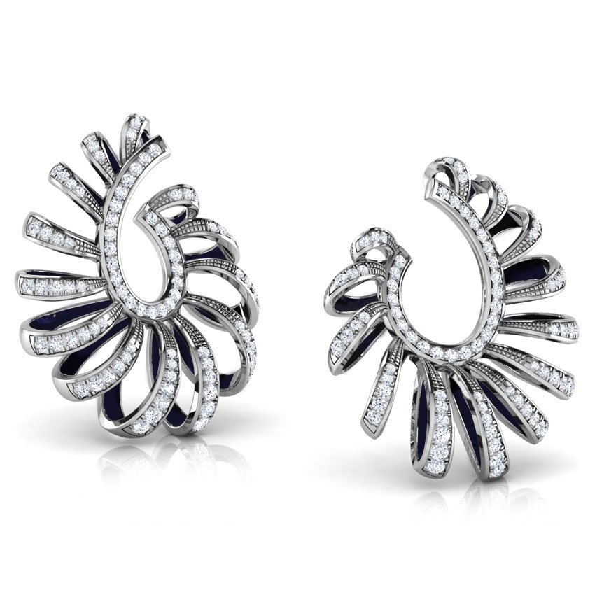 Ribbon Peel Diamond Hoop Earrings Ribbon Peel Diamond Hoop Earrings