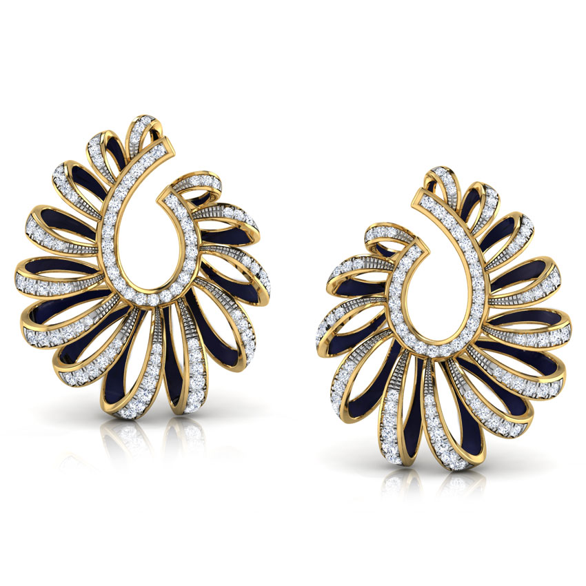 Ribbon Peel Diamond Hoop Earrings Ribbon Peel Diamond Hoop Earrings