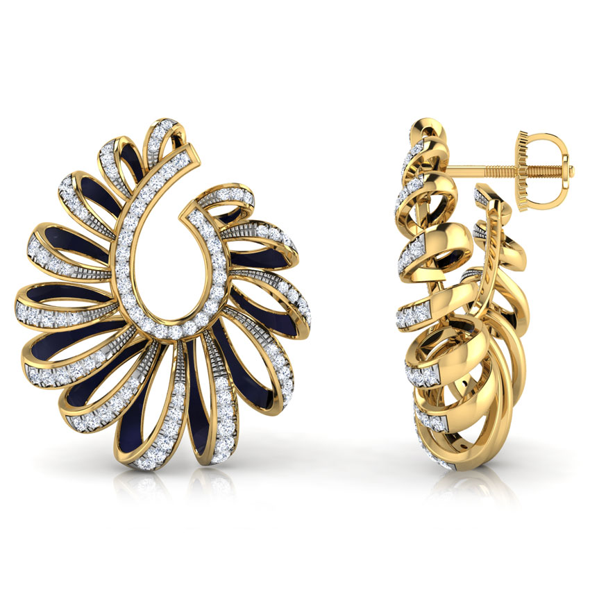 Ribbon Peel Diamond Hoop Earrings Ribbon Peel Diamond Hoop Earrings