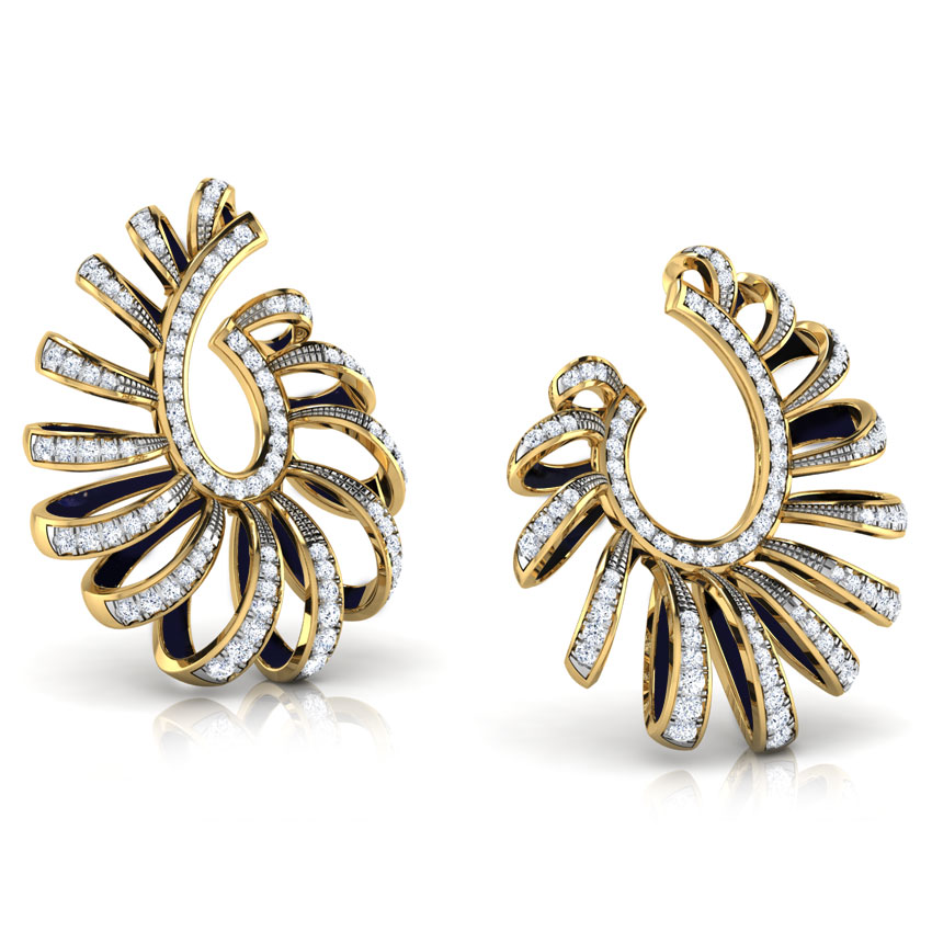 Ribbon Peel Diamond Hoop Earrings Ribbon Peel Diamond Hoop Earrings