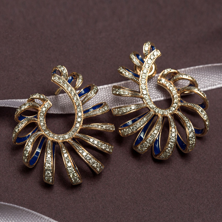 Ribbon Peel Diamond Hoop Earrings Ribbon Peel Diamond Hoop Earrings