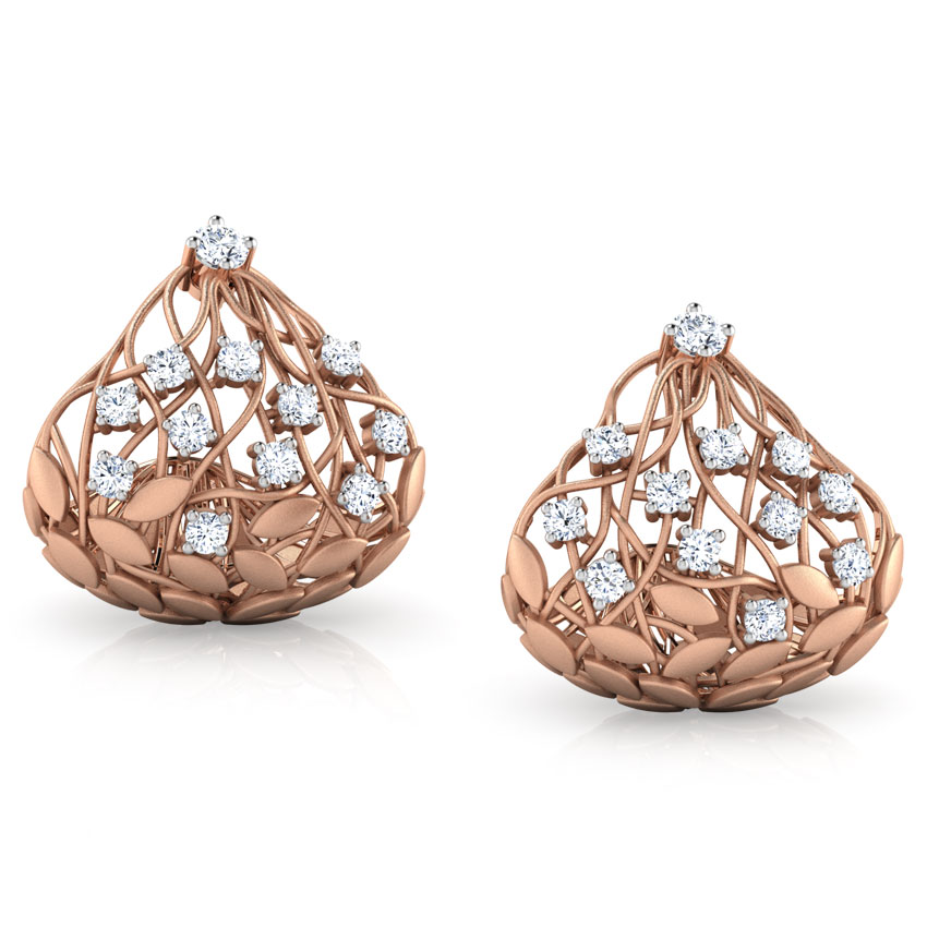 Batino Root Diamond Hoop Earrings