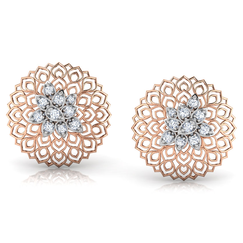 Ber Leaf Diamond Stud Earrings Ber Leaf Diamond Stud Earrings