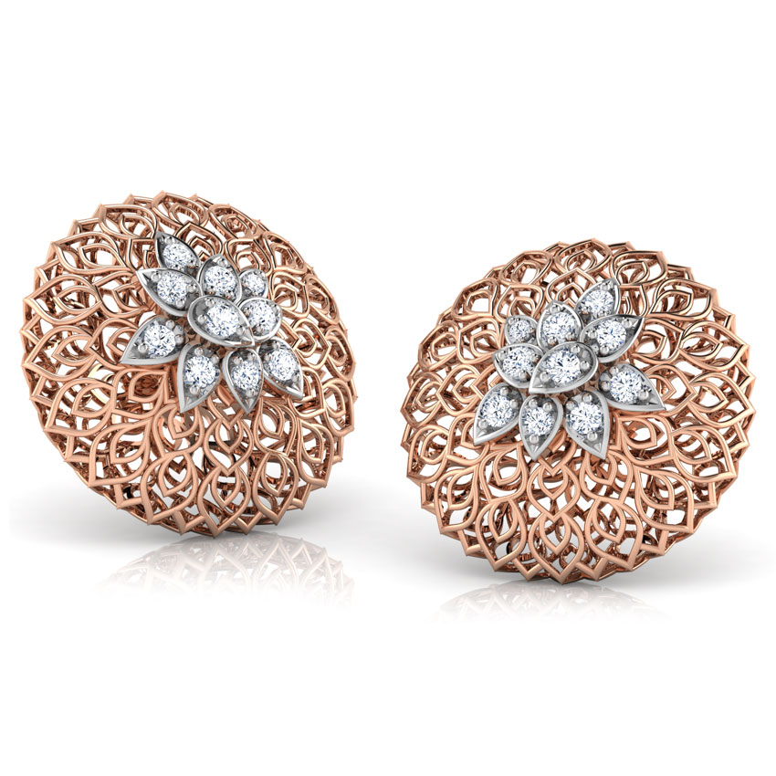Ber Leaf Diamond Stud Earrings Ber Leaf Diamond Stud Earrings