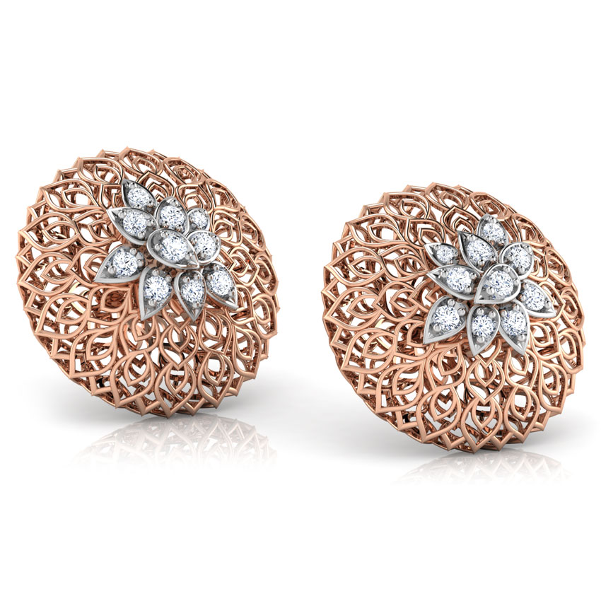 Ber Leaf Diamond Stud Earrings Ber Leaf Diamond Stud Earrings