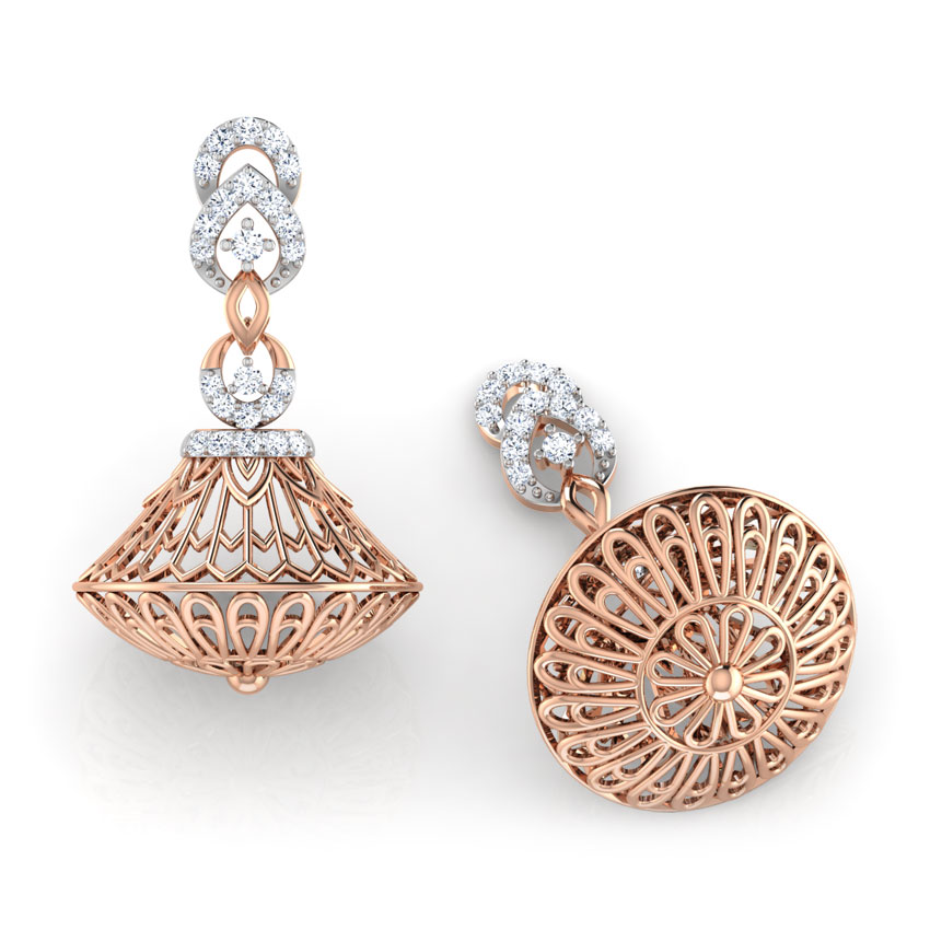 Creel Dome Diamond Jhumkas