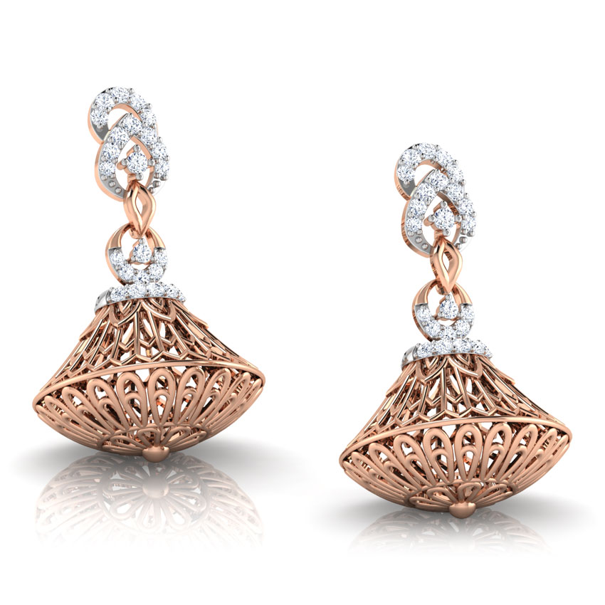 Creel Dome Diamond Jhumkas