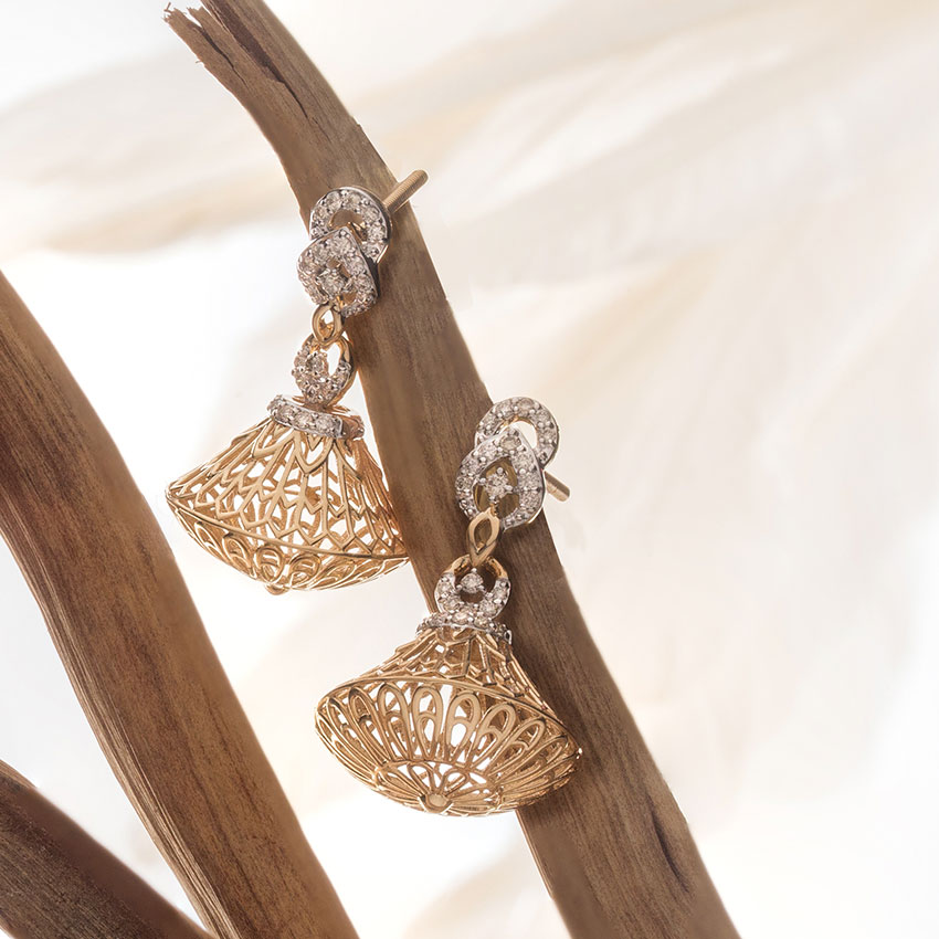 Creel Dome Diamond Jhumkas Creel Dome Diamond Jhumkas