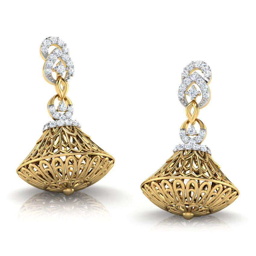 Creel Dome Diamond Jhumkas Creel Dome Diamond Jhumkas