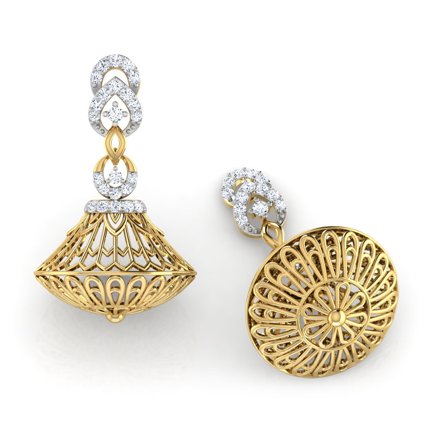 Creel Dome Diamond Jhumkas Creel Dome Diamond Jhumkas