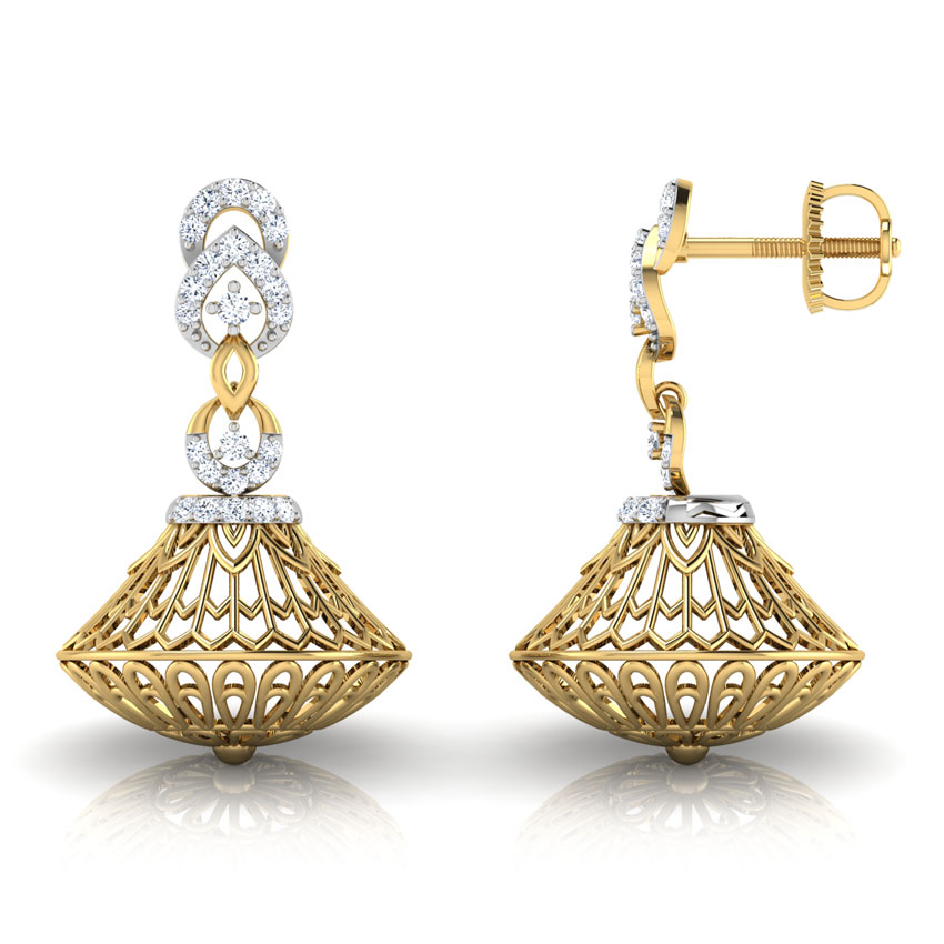 Creel Dome Diamond Jhumkas Creel Dome Diamond Jhumkas