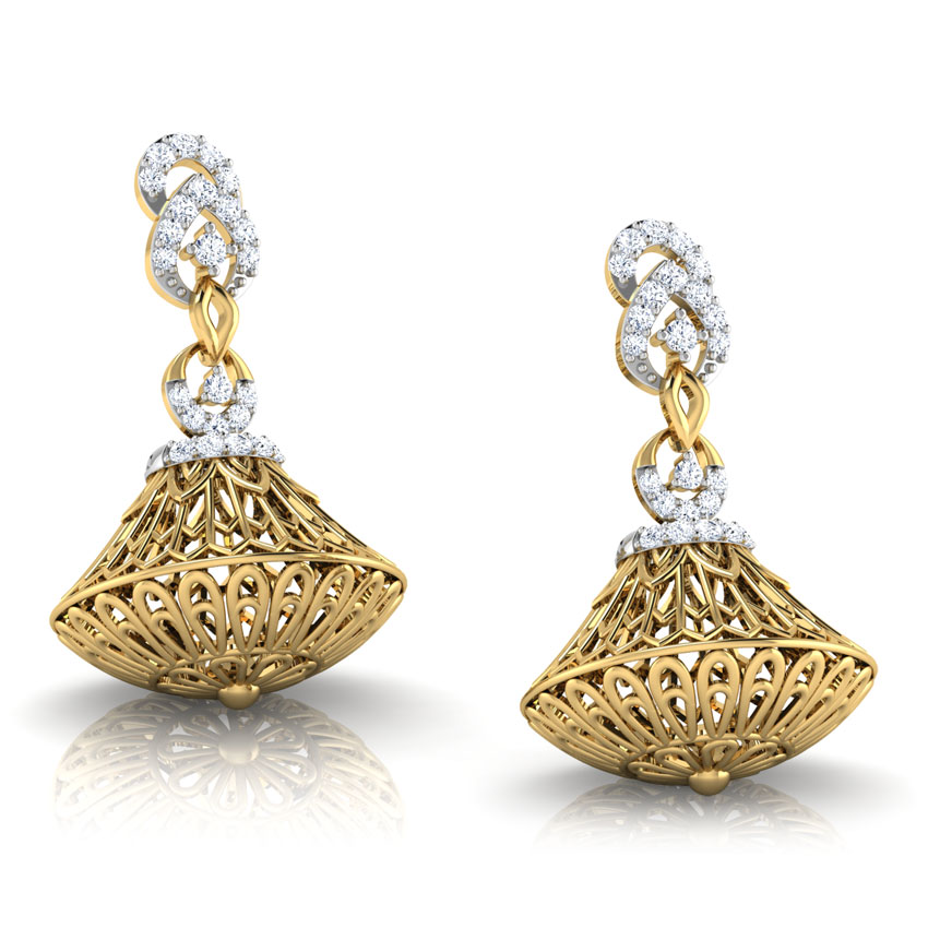 Creel Dome Diamond Jhumkas Creel Dome Diamond Jhumkas