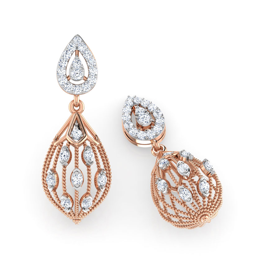 Pear Dome Diamond Jhumkas