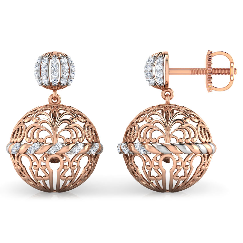 Filigree Dome Diamond Jhumkas