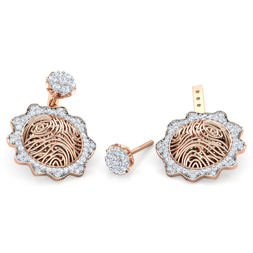 Ber Wood Grain Diamond Ear Jackets Ber Wood Grain Diamond Ear Jackets