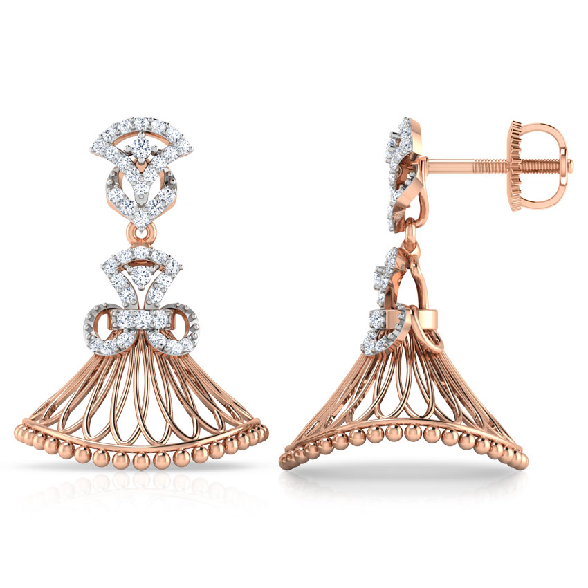 Intricate Flare Diamond Jhumkas