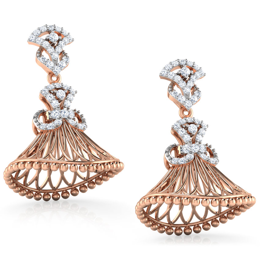 Intricate Flare Diamond Jhumkas
