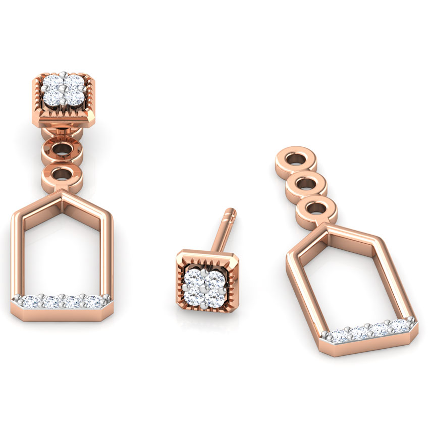 Daring Duet Diamond Ear Jackets