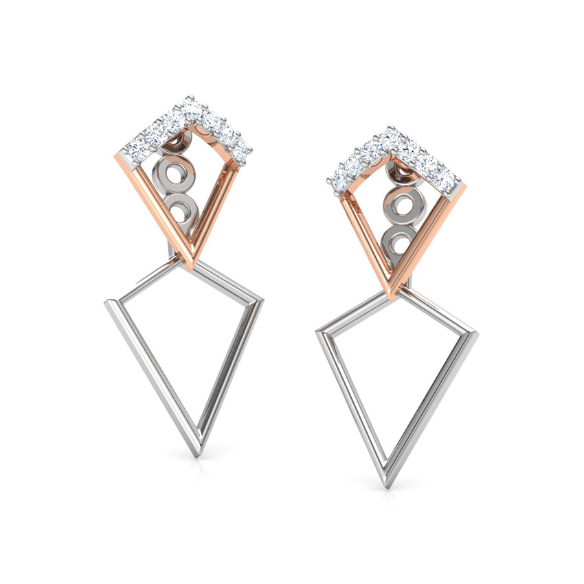 Duo Triangle Diamond Ear Jackets