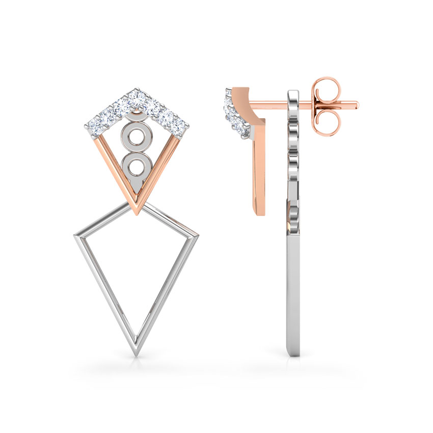 Duo Triangle Diamond Ear Jackets
