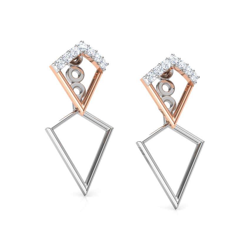 Duo Triangle Diamond Ear Jackets