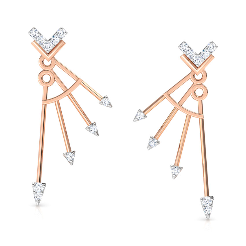 Electric Arrow Diamond Ear Jackets