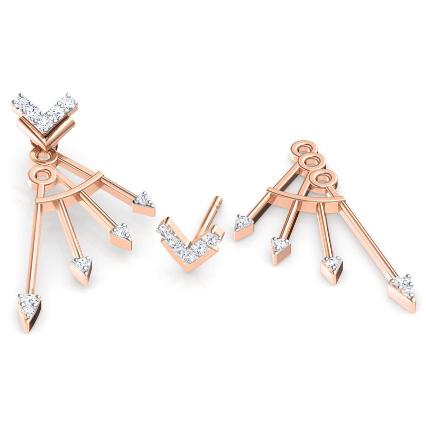 Electric Arrow Diamond Ear Jackets