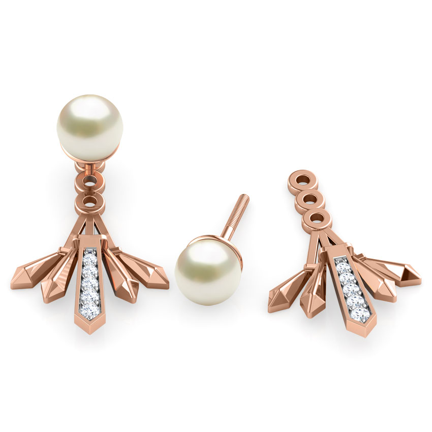 Multi Facets Pearl Ear Jackets Multi Facets Pearl Ear Jackets