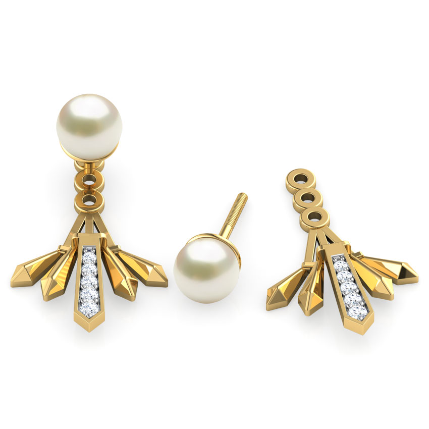 Multi Facets Pearl Ear Jackets Multi Facets Pearl Ear Jackets