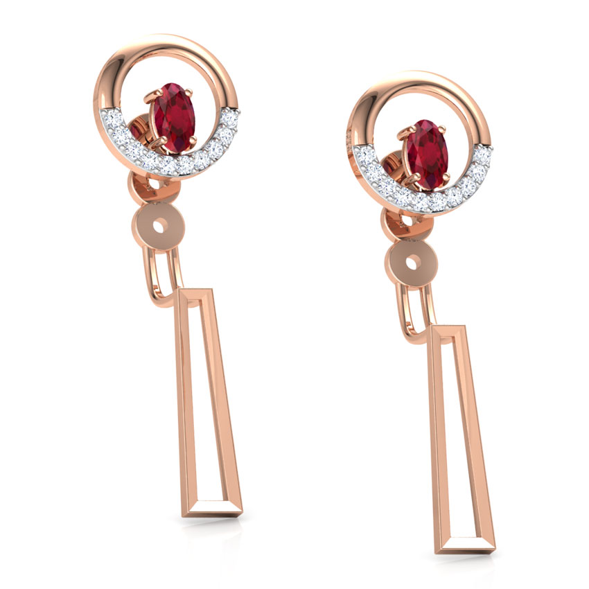 Simply Straight Gemstone Ear Jackets Simply Straight Gemstone Ear Jackets