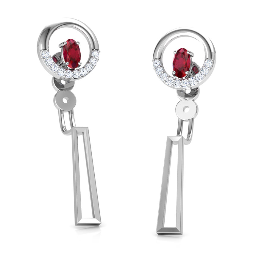 Simply Straight Gemstone Ear Jackets Simply Straight Gemstone Ear Jackets
