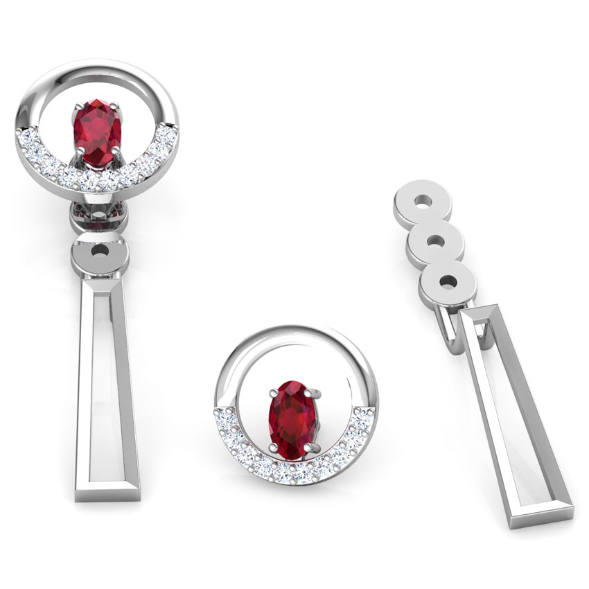 Simply Straight Gemstone Ear Jackets Simply Straight Gemstone Ear Jackets