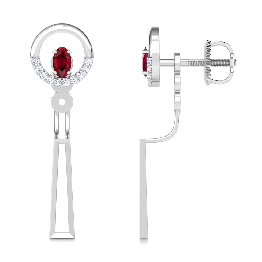 Simply Straight Gemstone Ear Jackets Simply Straight Gemstone Ear Jackets