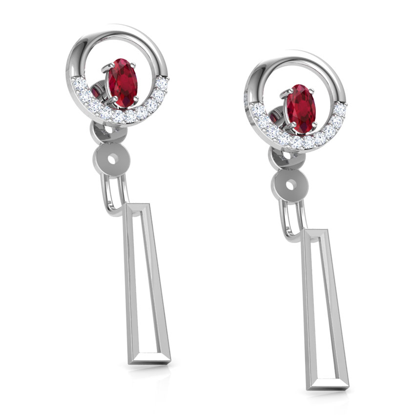 Simply Straight Gemstone Ear Jackets Simply Straight Gemstone Ear Jackets