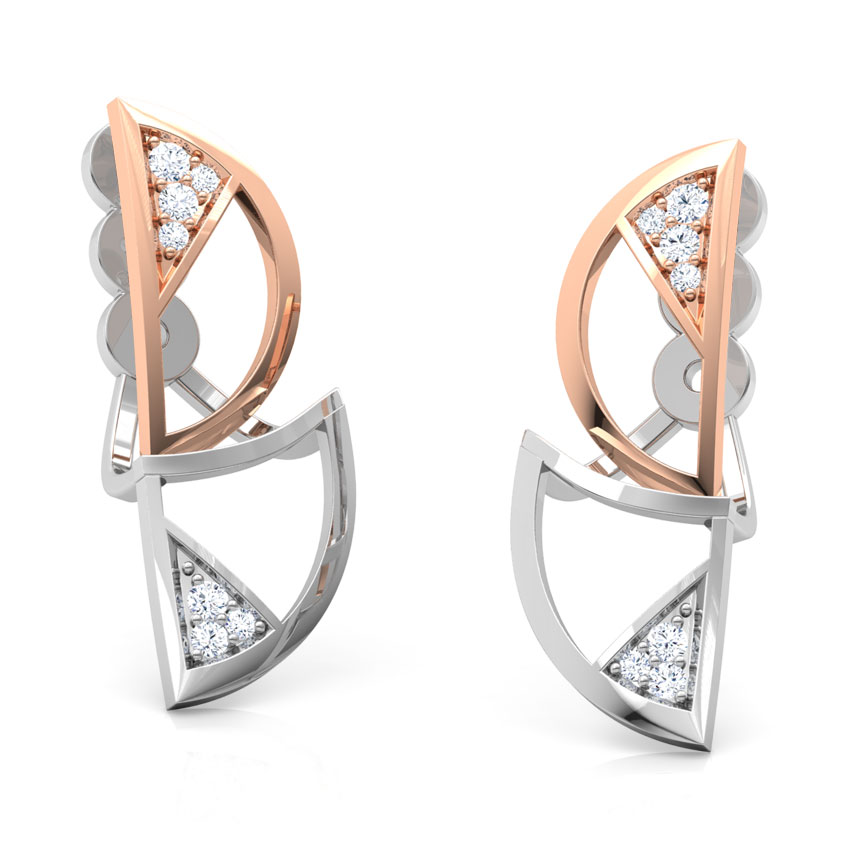 Dynamic Duet Diamond Ear Jackets