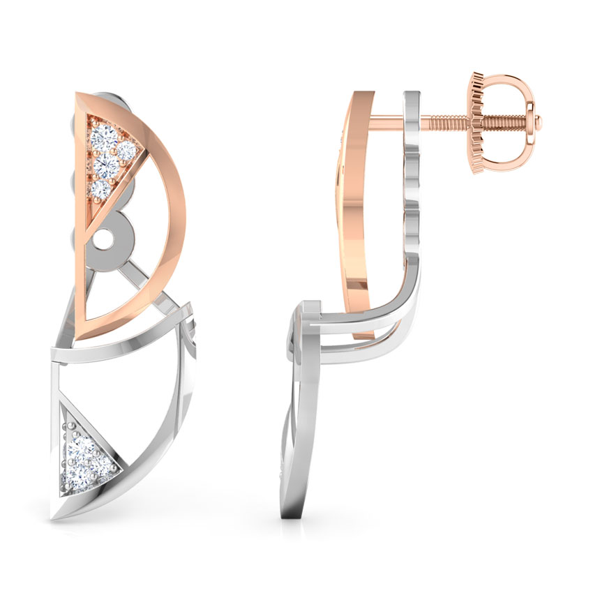 Dynamic Duet Diamond Ear Jackets