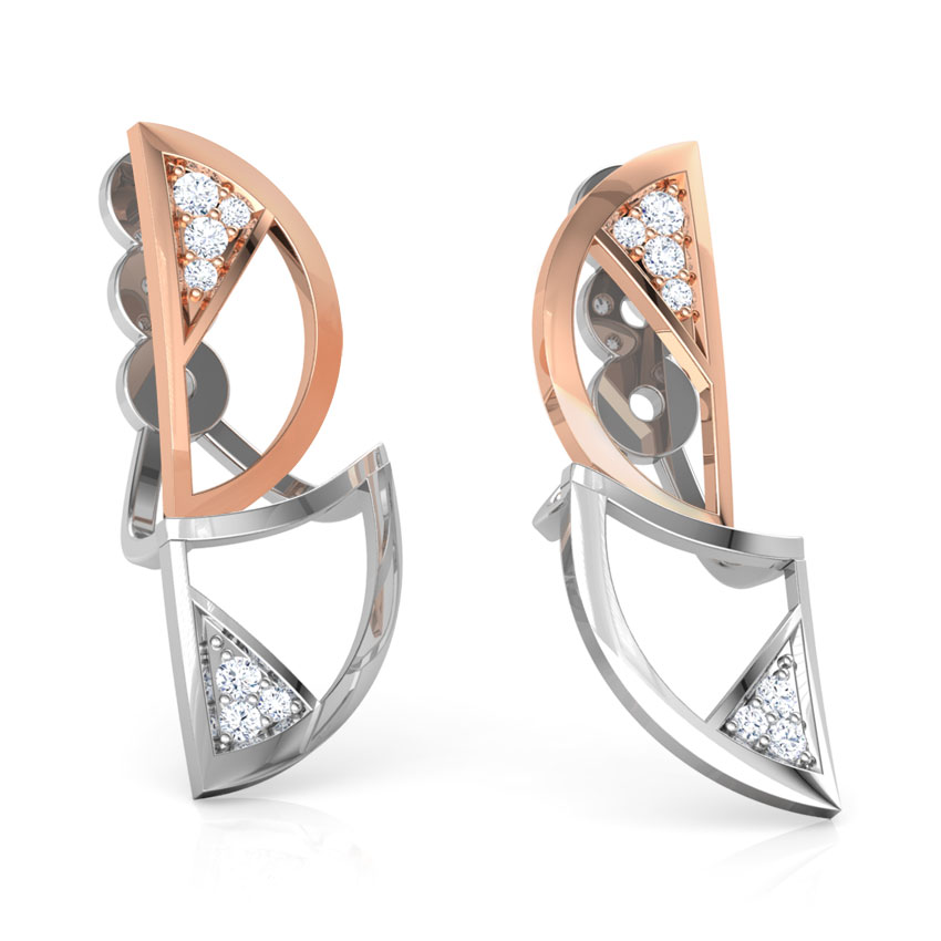 Dynamic Duet Diamond Ear Jackets