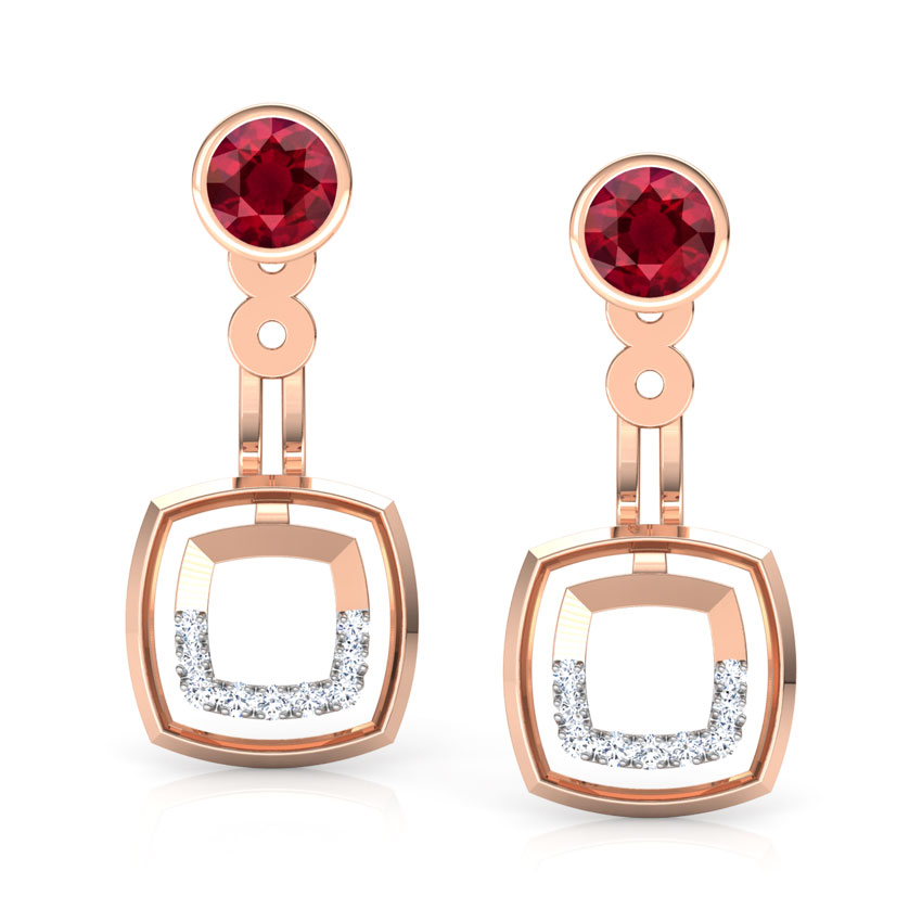 Square Connect Gemstone Ear Jackets Square Connect Gemstone Ear Jackets