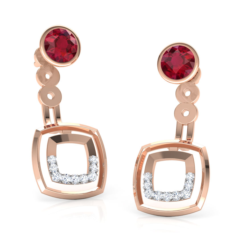 Square Connect Gemstone Ear Jackets Square Connect Gemstone Ear Jackets
