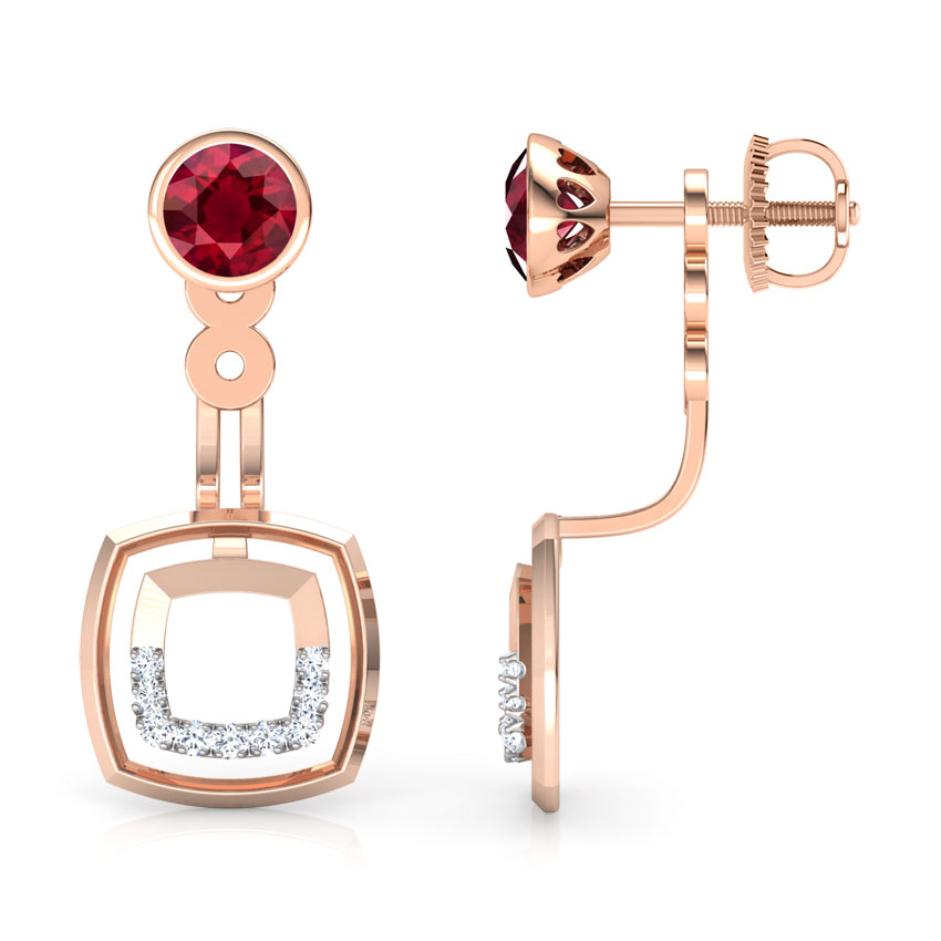 Square Connect Gemstone Ear Jackets Square Connect Gemstone Ear Jackets