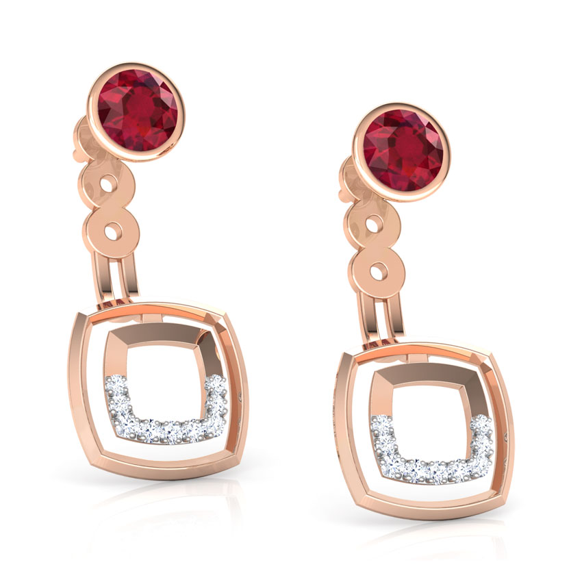Square Connect Gemstone Ear Jackets Square Connect Gemstone Ear Jackets