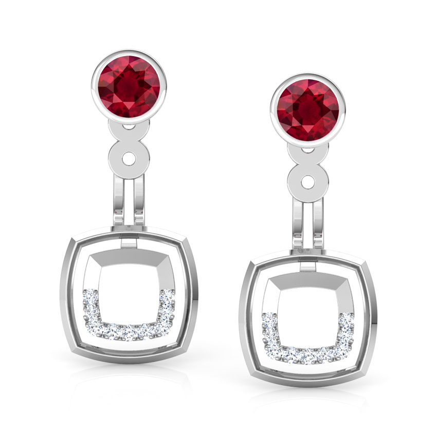 Square Connect Gemstone Ear Jackets Square Connect Gemstone Ear Jackets