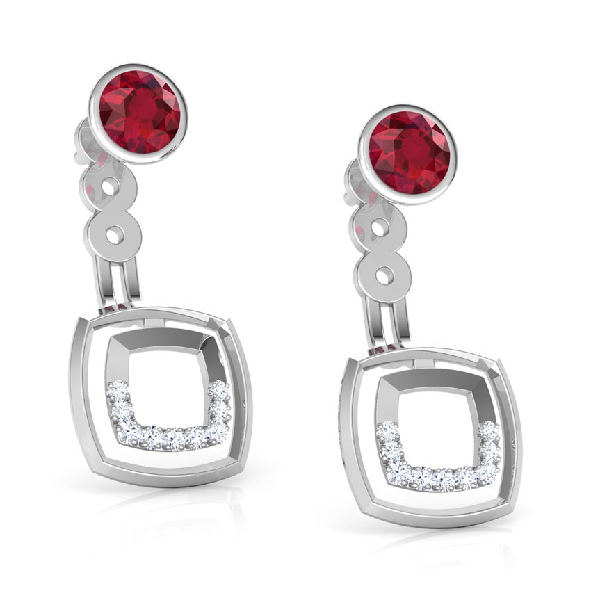 Square Connect Gemstone Ear Jackets Square Connect Gemstone Ear Jackets