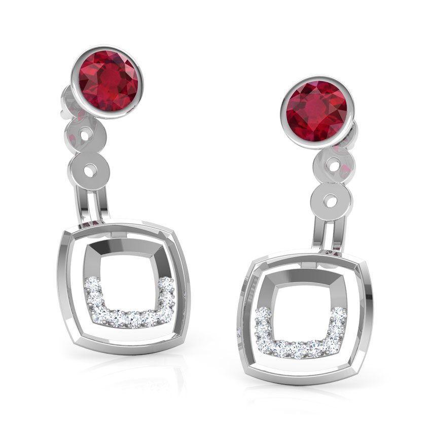 Square Connect Gemstone Ear Jackets Square Connect Gemstone Ear Jackets
