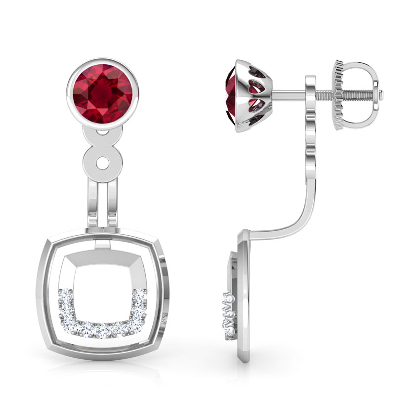 Square Connect Gemstone Ear Jackets Square Connect Gemstone Ear Jackets